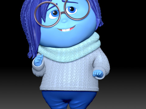 Sadness - Inside Out 3D Druckmodell