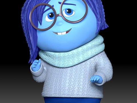 Sadness - Inside Out 3D Druckmodell