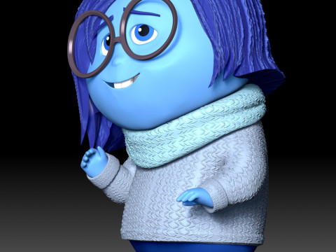 Sadness - Inside Out 3D Druckmodell