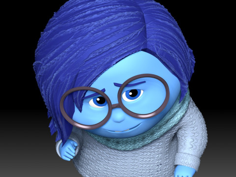 Sadness - Inside Out 3D Druckmodell