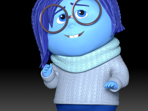 Sadness - Inside Out 3D Druckmodell