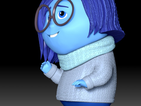 Sadness - Inside Out 3D Druckmodell
