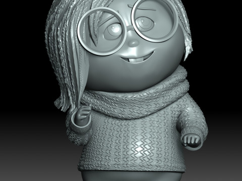 Sadness - Inside Out 3D Druckmodell