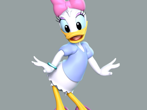 Daisy Duck 3Dプリントモデル