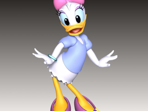 Daisy Duck 3Dプリントモデル
