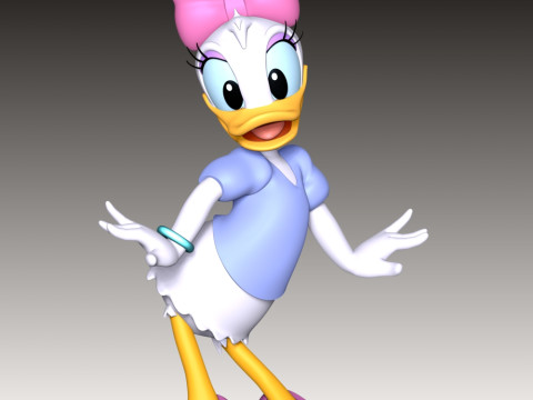 Daisy Duck 3Dプリントモデル