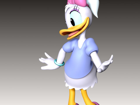 Daisy Duck 3Dプリントモデル