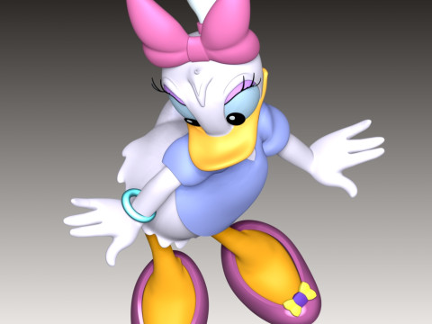 Daisy Duck 3Dプリントモデル