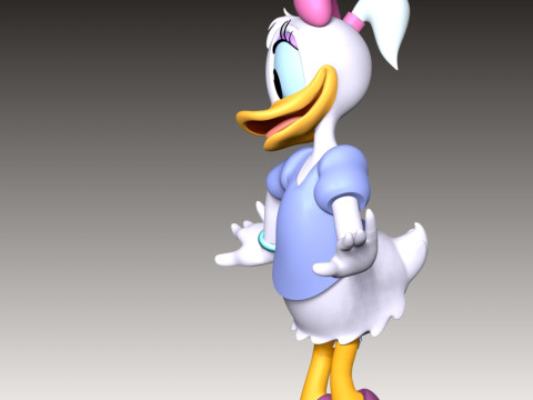 Daisy Duck 3Dプリントモデル