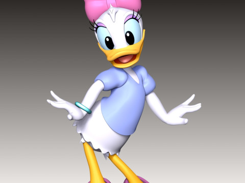 Daisy Duck 3Dプリントモデル