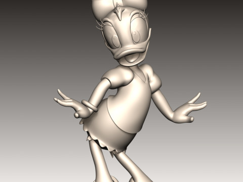 Daisy Duck 3Dプリントモデル