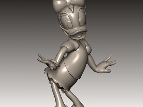 Daisy Duck 3Dプリントモデル