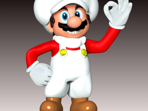 Cloud Mario Fan Art 3Dプリントモデル