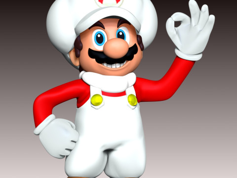 Cloud Mario Fan Art 3Dプリントモデル
