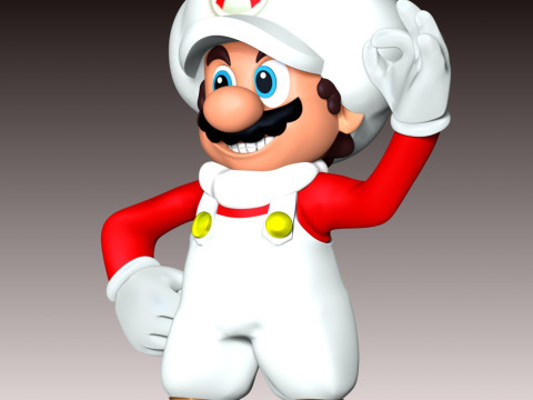 Cloud Mario Fan Art 3Dプリントモデル