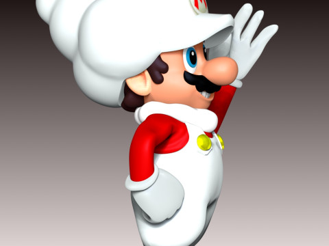 Cloud Mario Fan Art 3Dプリントモデル