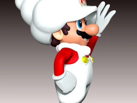 Cloud Mario Fan Art 3D Print Model