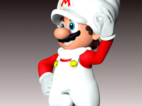 Cloud Mario Fan Art 3Dプリントモデル