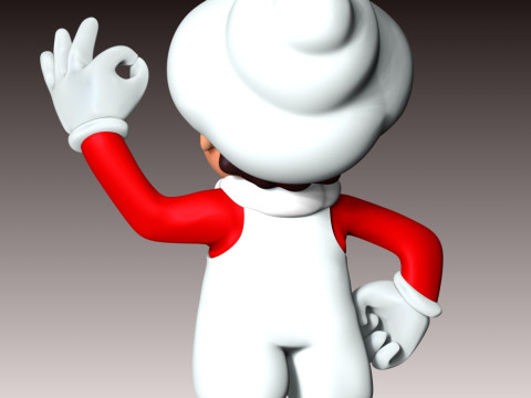 Cloud Mario Fan Art 3Dプリントモデル