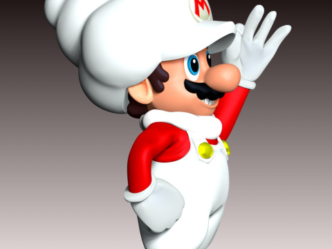 Cloud Mario Fan Art 3Dプリントモデル