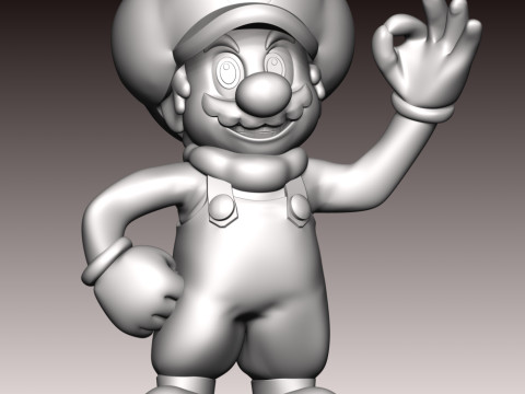 Cloud Mario Fan Art 3Dプリントモデル