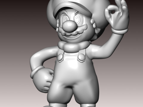 Cloud Mario Fan Art 3Dプリントモデル