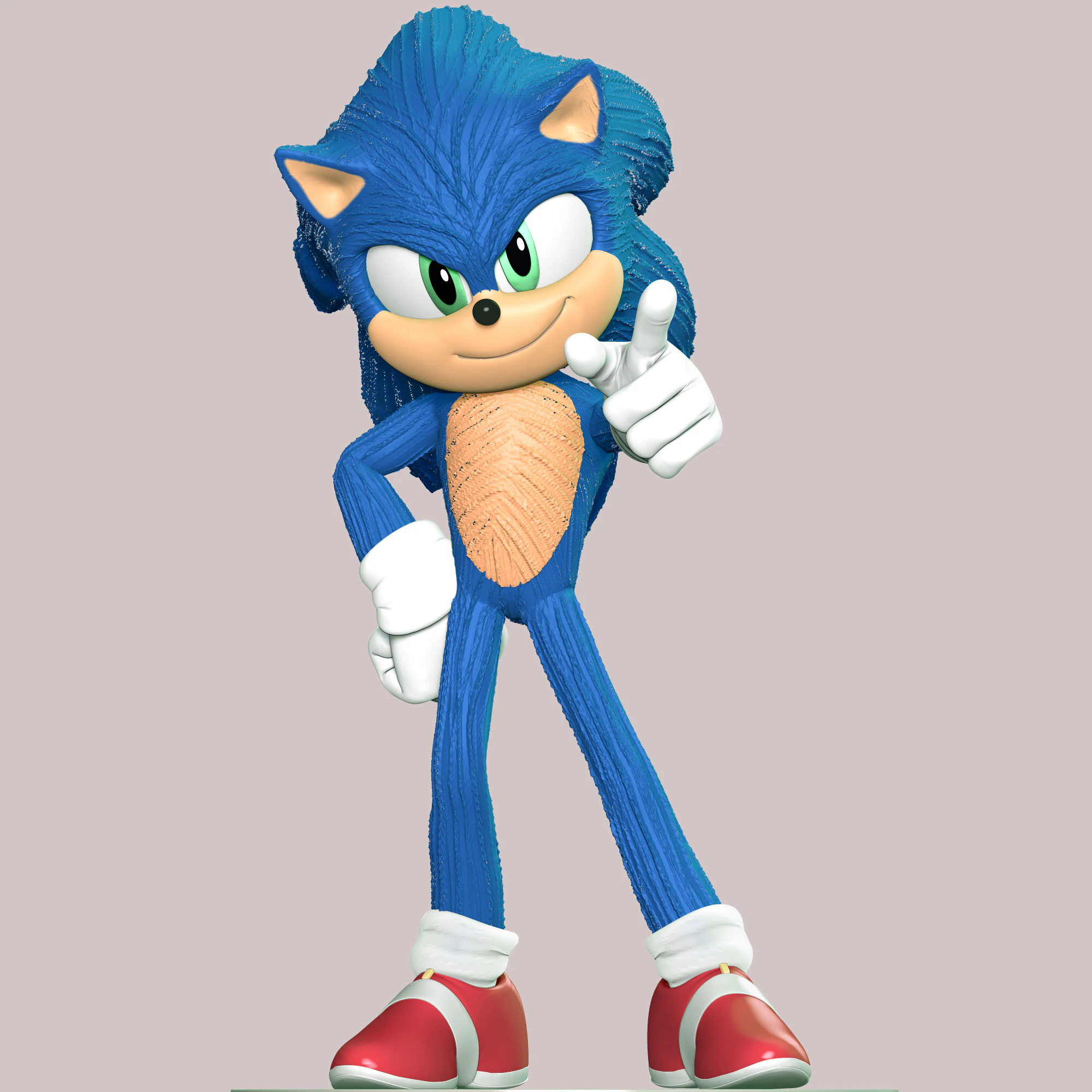 Sonic The Hedgehog 3 3D Print Model .c4d .max .obj .3ds .fbx .stl .blend