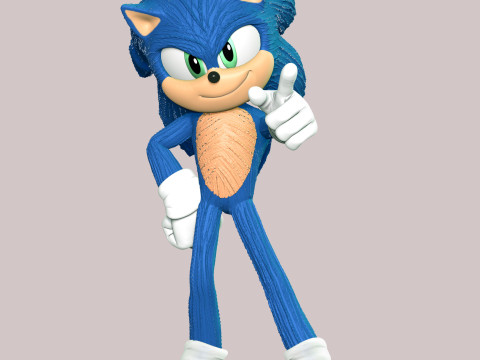 Sonic The Hedgehog 3 3D Print Model