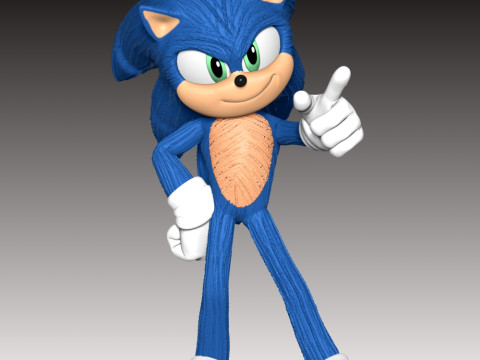 Sonic The Hedgehog 3 3D Print Model