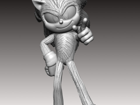 Sonic The Hedgehog 3 3D Print Model