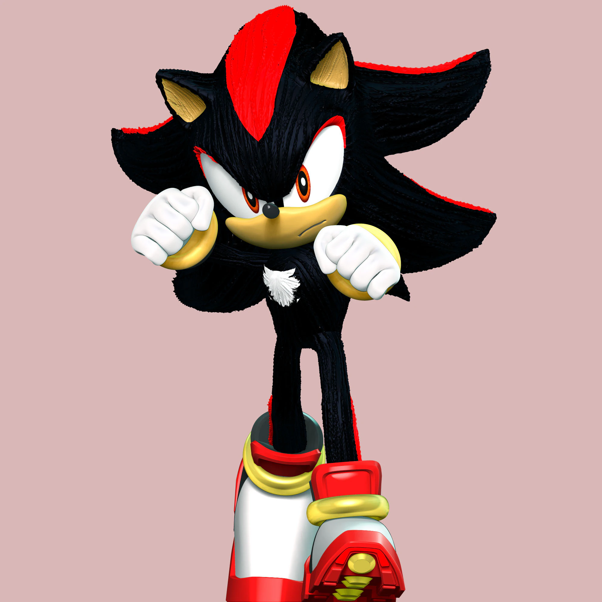 Shadow - Sonic the Hedgehog 3 3D Print Model .c4d .max .obj .3ds .fbx .stl .blend