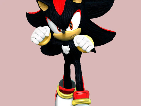 G&ouml;lge - Kirpi Sonic 3 3D Baskı Modeli