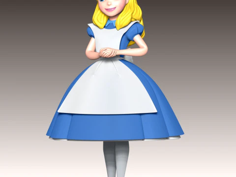 Alice Fan Art 3D Print Model