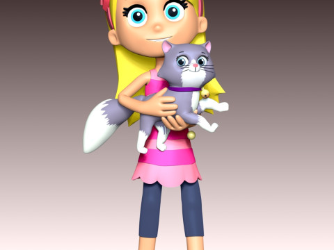 Katie And Cali Cat - PAW Patrol 3D Print Model