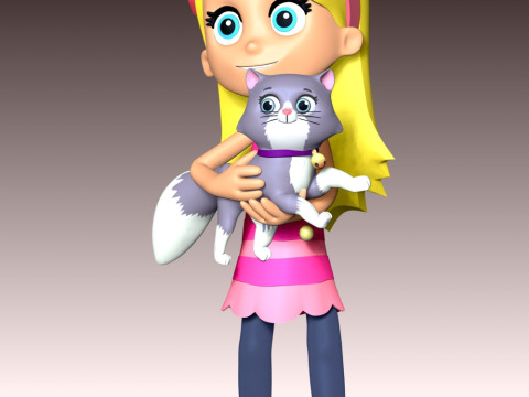 Katie And Cali Cat - PAW Patrol 3D Print Model