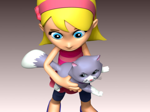 Katie And Cali Cat - PAW Patrol 3D Print Model