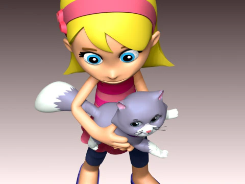 Katie And Cali Cat - PAW Patrol 3D Print Model