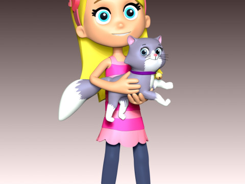 Katie And Cali Cat - PAW Patrol 3D Print Model