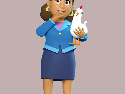 Mayor Goodway And Chickaletta - Paw Patrol 3D Print Model
