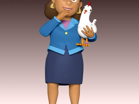 Mayor Goodway And Chickaletta - Paw Patrol 3D 프린트 모델