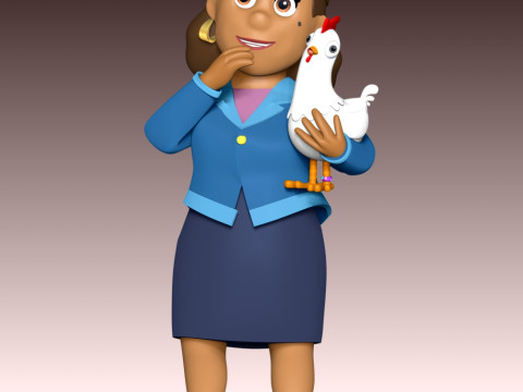 Mayor Goodway And Chickaletta - Paw Patrol 3D 프린트 모델