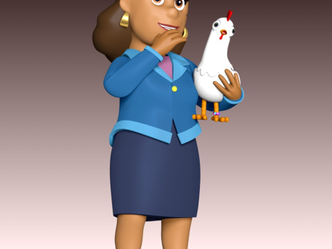 Mayor Goodway And Chickaletta - Paw Patrol 3D 프린트 모델