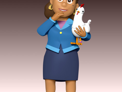 Mayor Goodway And Chickaletta - Paw Patrol 3D 프린트 모델