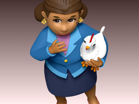 Mayor Goodway And Chickaletta - Paw Patrol 3D 프린트 모델
