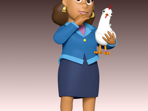 Mayor Goodway And Chickaletta - Paw Patrol 3D 프린트 모델