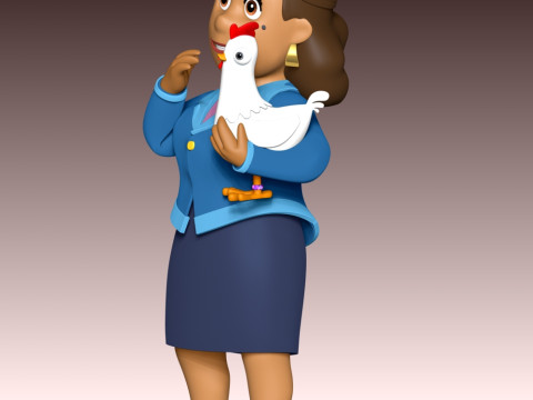 Mayor Goodway And Chickaletta - Paw Patrol 3D 프린트 모델