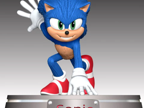 Sonic - Sonic the Hedgehog 3 Fan Art 3D Print Model