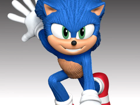 Sonic - Sonic the Hedgehog 3 Fan Art 3D Print Model