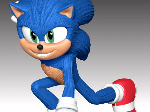 Sonic - Sonic the Hedgehog 3 Fan Art 3D Print Model