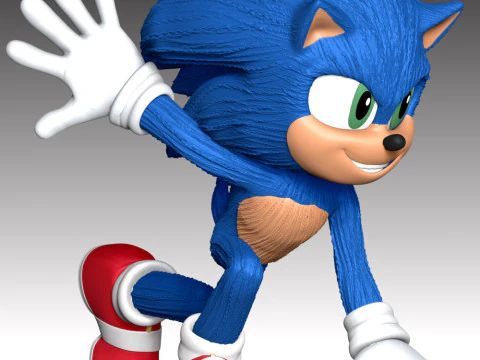 Sonic - Sonic the Hedgehog 3 Fan Art 3D Print Model